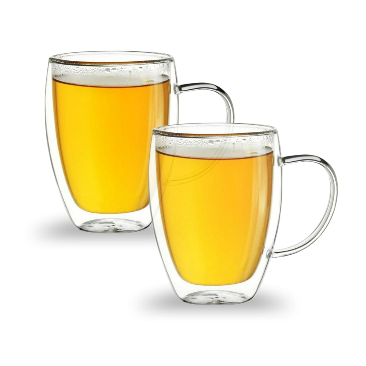 Doppelwand-Thermoglas mit Henkel 400ml, 2er-Set