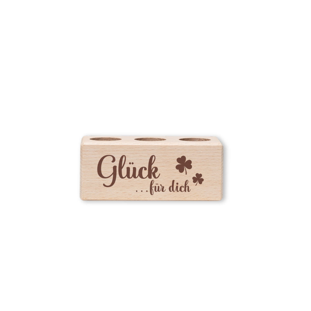 3er Tee-Ständer Glück für dich