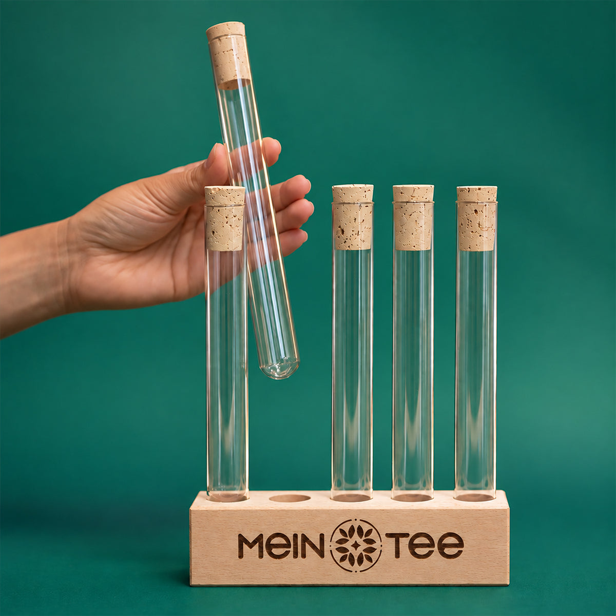 Display mit Glasröhrchen