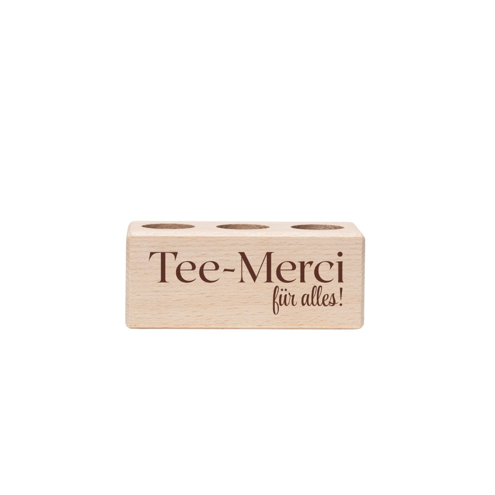 3er Tee-Ständer Merci- für alles