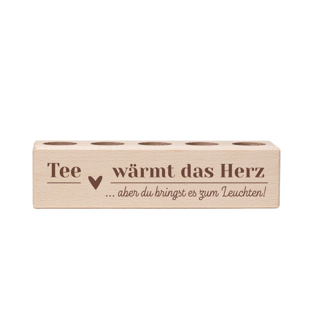 5er Tee-Ständer Tee wärmt das Herz