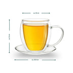XXL Doppelwand-Thermotasse 400ml mit Untersetzer