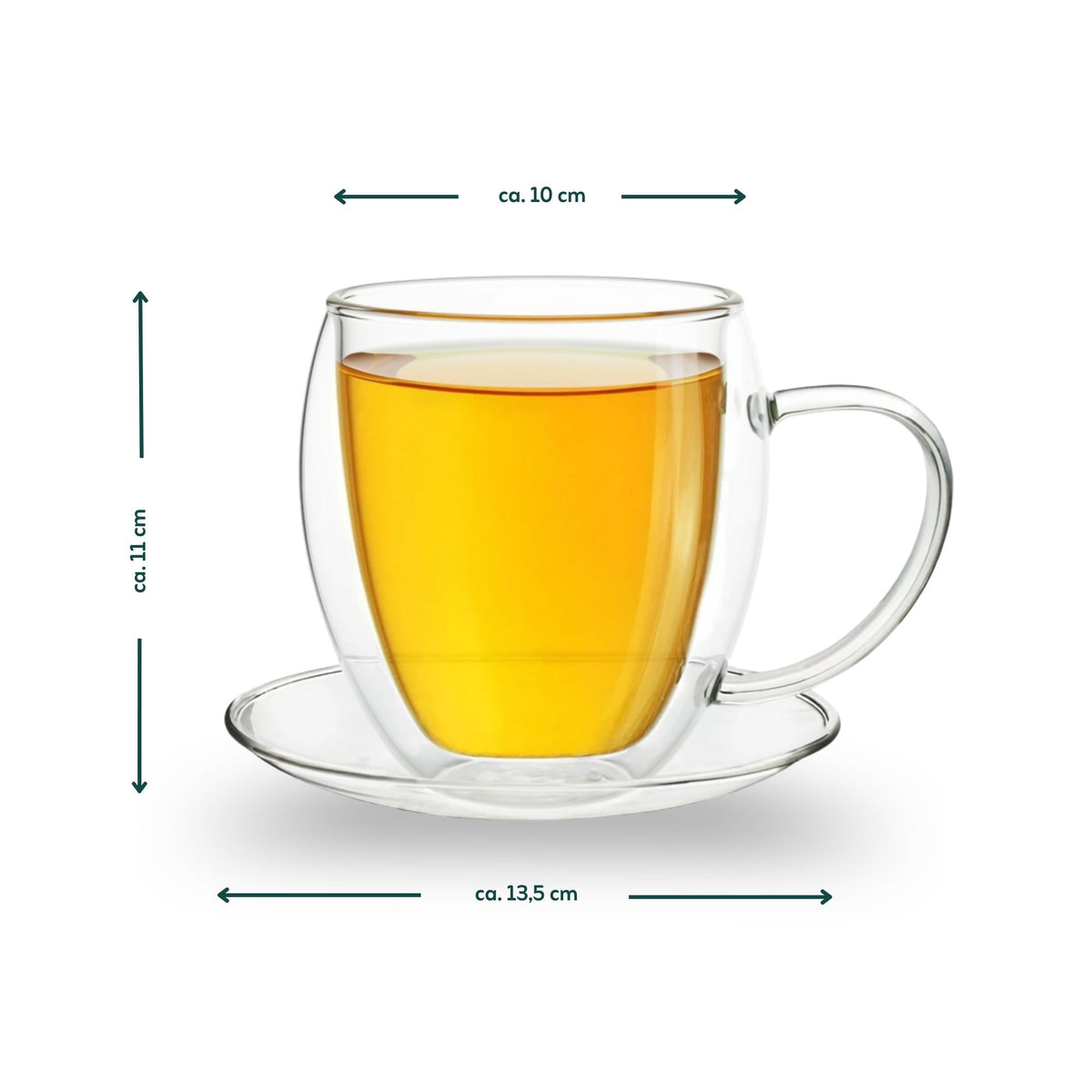 XXL Doppelwand-Thermotasse 400ml mit Untersetzer
